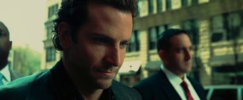 Movie still from “Limitless” (2011), directed by Neil Burger – Close Up shot, Over the shoulder angle