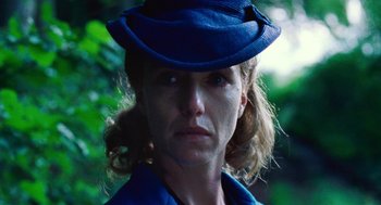 Movie still from “Lore” (2012), directed by Cate Shortland – A person wearing a hat; Close Up shot, Low angle