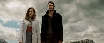 Movie still from “Leap Year” (2010), directed by Anand Tucker – Medium shot, Low angle