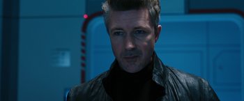 Movie still from “Maze Runner: The Death Cure” (2018), directed by Wes Ball – A person wearing a jacket; Close Up shot, Over the shoulder angle