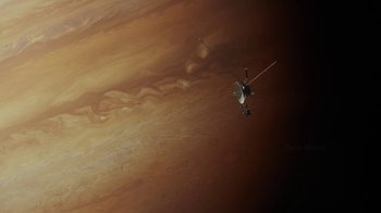 Movie still from “Men, Women & Children” (2014), directed by Jason Reitman – An image of a satellite in the sky above the earth; Extreme Wide shot, Overhead angle