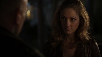 Movie still from “Men, Women & Children” (2014), directed by Jason Reitman – A person with long red curly hair; Close Up shot, Over the shoulder angle