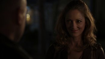 Movie still from “Men, Women & Children” (2014), directed by Jason Reitman – A person smiling at the camera; Close Up shot, Over the shoulder angle