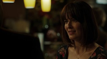 Movie still from “Men, Women & Children” (2014), directed by Jason Reitman – A person sitting at a table; Close Up shot, Over the shoulder angle