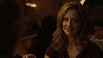 Movie still from “Men, Women & Children” (2014), directed by Jason Reitman – A person sitting at a table; Close Up shot, Over the shoulder angle