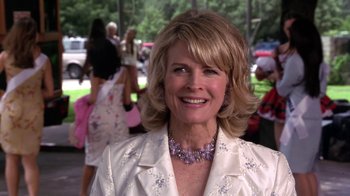 Movie still from “Miss Congeniality” (2000), directed by Donald Petrie – A person wearing a white jacket; Close Up shot, Over the shoulder angle