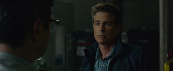 Movie still from “Monster Trucks” (2016), directed by Chris Wedge – A person wearing a jacket; Close Up shot, Over the shoulder angle