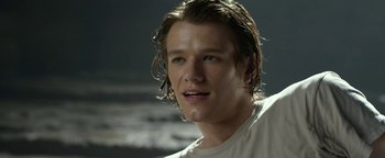 Movie still from “Monster Trucks” (2016), directed by Chris Wedge – A person with wet hair; Close Up shot, Low angle