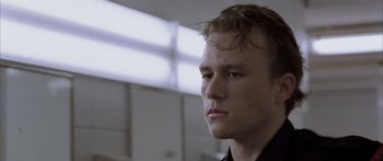 Movie still from “Monster's Ball” (2001), directed by Marc Forster – A young man is looking into the distance; Close Up shot, Low angle