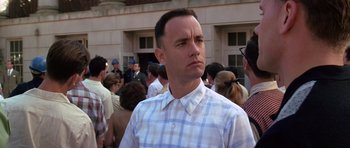 Movie still from “Forrest Gump” (1994), directed by Robert Zemeckis – Close Up shot, Over the shoulder angle
