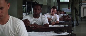 Movie still from “Forrest Gump” (1994), directed by Robert Zemeckis – Medium shot, High angle