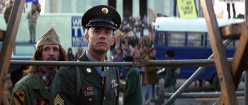 Movie still from “Forrest Gump” (1994), directed by Robert Zemeckis – Medium shot, Low angle