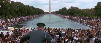 Movie still from “Forrest Gump” (1994), directed by Robert Zemeckis – Extreme Wide shot, Over the shoulder angle