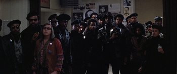 Movie still from “Forrest Gump” (1994), directed by Robert Zemeckis – Medium shot, High angle