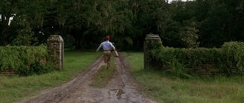 Movie still from “Forrest Gump” (1994), directed by Robert Zemeckis – Extreme Wide shot, Over the shoulder angle