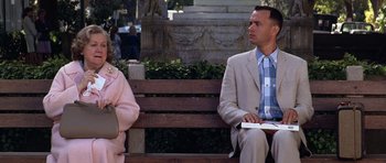 Movie still from “Forrest Gump” (1994), directed by Robert Zemeckis – Wide shot, Over the shoulder angle