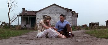 Movie still from “Forrest Gump” (1994), directed by Robert Zemeckis – Wide shot, Low angle