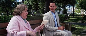 Movie still from “Forrest Gump” (1994), directed by Robert Zemeckis – Medium shot, Over the shoulder angle