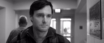 Movie still from “Nebraska” (2013), directed by Alexander Payne – Black and white photograph of a man looking at the camera; Close Up shot, Low angle