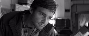 Movie still from “Nebraska” (2013), directed by Alexander Payne – Black and white photograph of a man looking at the camera; Close Up shot, Low angle