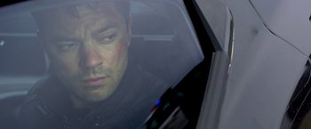 Movie still from “Need for Speed” (2014), directed by Scott Waugh – A person in a car; Close Up shot, Over the shoulder angle