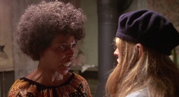 Movie still from “Network” (1976), directed by Sidney Lumet – Two women are talking to each other in a room; Close Up shot, Low angle