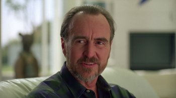 Movie still from “New Nightmare” (1994), directed by Wes Craven – A person with a beard; Close Up shot, Low angle