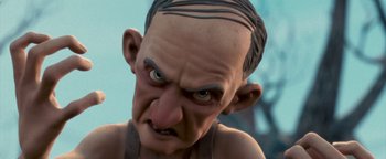 Movie still from “Monster House” (2006), directed by Gil Kenan – An old man with a very big nose and no shirt; Close Up shot, Low angle