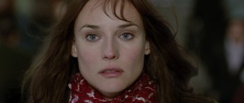 Movie still from “Mr. Nobody” (2009), directed by Jaco Van Dormael – A person wearing a scarf; Close Up shot, High angle