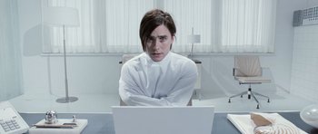 Movie still from “Mr. Nobody” (2009), directed by Jaco Van Dormael – Jared leto in a scene from the movie 3 0 minutes or less; Close Up shot, High angle