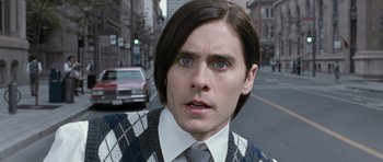 Movie still from “Mr. Nobody” (2009), directed by Jaco Van Dormael – Jared leto in a scene from the movie 3 0 seconds to mars; Close Up shot, High angle