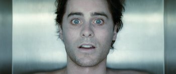 Movie still from “Mr. Nobody” (2009), directed by Jaco Van Dormael – A person's face with blue eyes; Extreme Close Up shot, Overhead angle