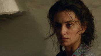 Movie still from “Pain and Glory” (2019), directed by Pedro Almodóvar – A person looking at the camera; Close Up shot, Low angle