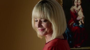 Movie still from “Pain and Glory” (2019), directed by Pedro Almodóvar – A person wearing a red shirt; Close Up shot, Low angle