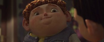Movie still from “ParaNorman” (2012), directed by Sam Fell – The face of a character; Close Up shot, Low angle
