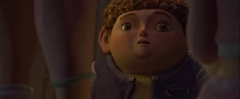 Movie still from “ParaNorman” (2012), directed by Sam Fell – The head of a doll; Close Up shot, Low angle