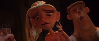 Movie still from “ParaNorman” (2012), directed by Sam Fell – The face of an animated character; Close Up shot, Over the shoulder angle