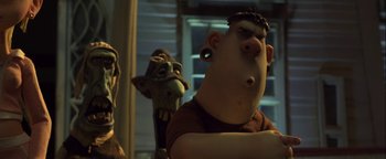 Movie still from “ParaNorman” (2012), directed by Sam Fell – A person with a nose ring; Close Up shot, Low angle