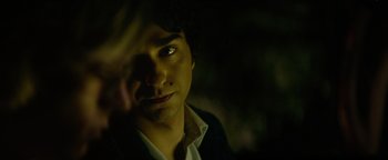 Movie still from “My Friend Dahmer” (2017), directed by Marc Meyers – A person wearing a jacket; Close Up shot, Over the shoulder angle