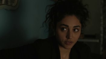 Movie still from “Paterson” (2016), directed by Jim Jarmusch – A person looking at the camera; Close Up shot, Over the shoulder angle