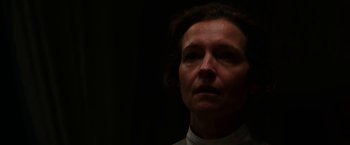 Movie still from “Pearl” (2022), directed by Ti West – A person looking at the camera; Close Up shot, Low angle