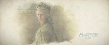 Movie still from “Pinocchio” (2019), directed by Matteo Garrone – A painting of a woman with long blonde hair; Close Up shot, Low angle