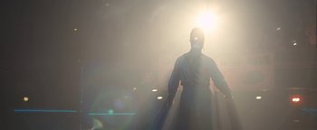 Movie still from “Pride” (2014), directed by Matthew Warchus – A man standing in the middle of a room; Medium shot, Low angle