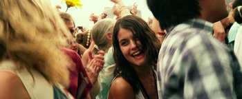 Movie still from “Project Almanac” (2015), directed by Dean Israelite – A group of people that are standing in a room; Close Up shot, Low angle