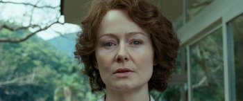 Movie still from “Reaching for the Moon” (2013), directed by Bruno Barreto – A woman's face with a blurry background; Close Up shot, Low angle