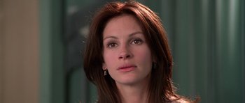 Movie still from “Notting Hill” (1999), directed by Roger Michell – A person with long hair; Close Up shot, Low angle