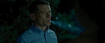 Movie still from “Seberg” (2019), directed by Benedict Andrews – A person wearing a blue shirt; Close Up shot, Low angle