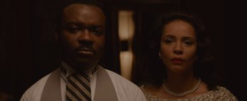 Movie still from “Selma” (2014), directed by Ava DuVernay – A man and a woman standing next to each other; Close Up shot, Low angle
