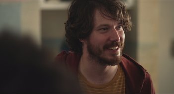 Movie still from “Short Term 12” (2013), directed by Destin Daniel Cretton – A person with a beard; Close Up shot, Over the shoulder angle