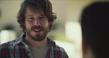Movie still from “Short Term 12” (2013), directed by Destin Daniel Cretton – A man with a beard is talking to a woman; Close Up shot, Over the shoulder angle